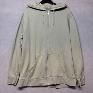 Fresh Clean Threads Full Zip Hoodie Sweatshirt XL Sage Green Casual Comfort